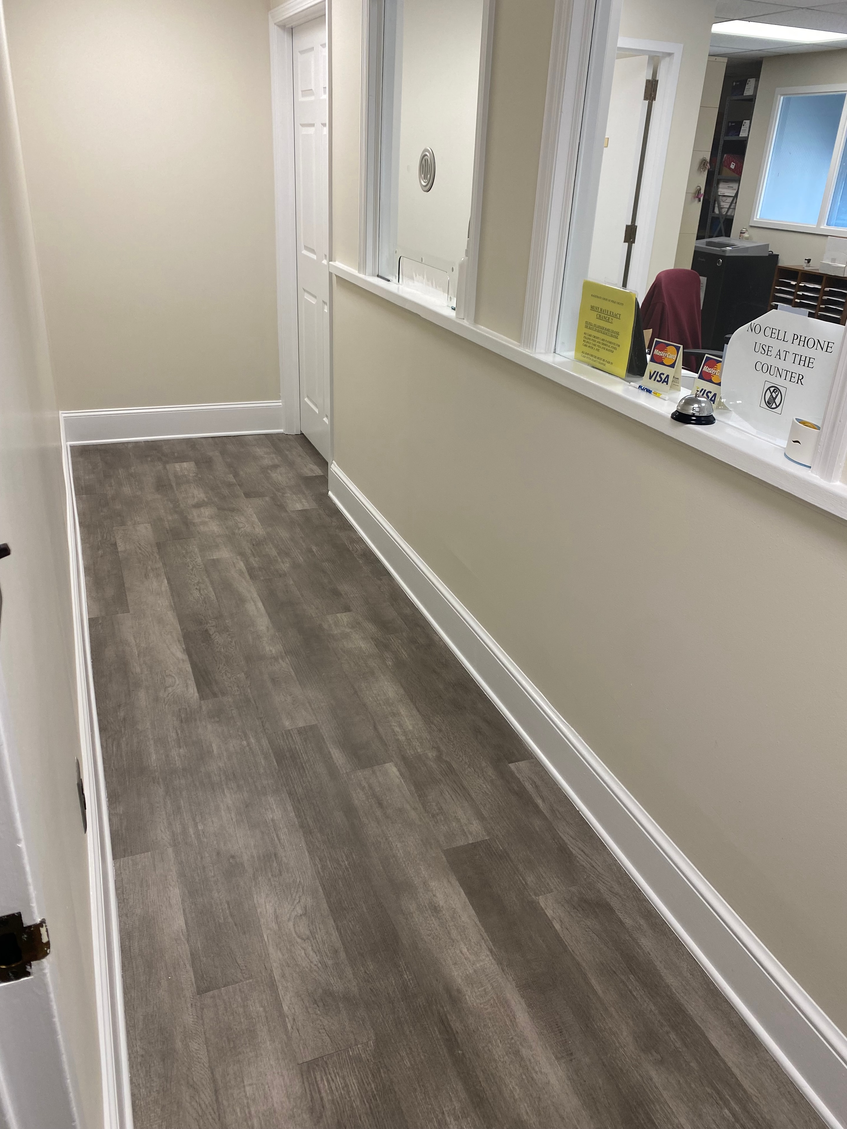 Office suite with luxury vinyl plank